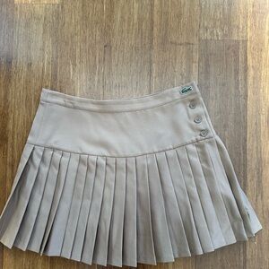 Lacoste Tan Beige Mini Skater Skirt